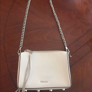 Rebecca Minkoff light pink purse silver hardware
